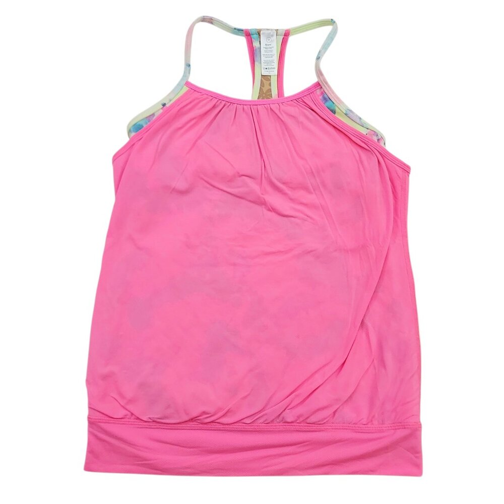 Ivivva Double Dutch Tank Top Girls 12 Pink Athleisure Breathable Activewear